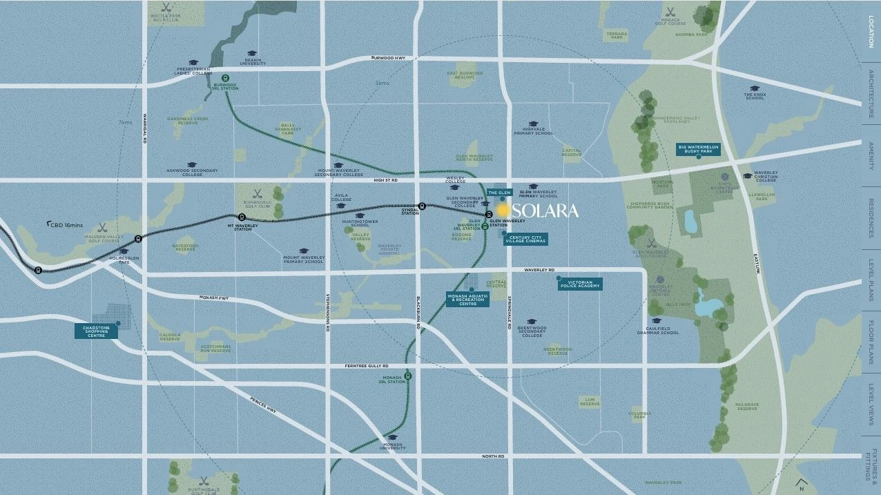 SOLARA GLEN WAVERLEY – CƠ HỘI  HIẾM SỞ HỮU CĂN HỘ TẠI TRUNG  TÂM GLEN WAVERLEY PHÍA ĐÔNG  MELBOURNE 